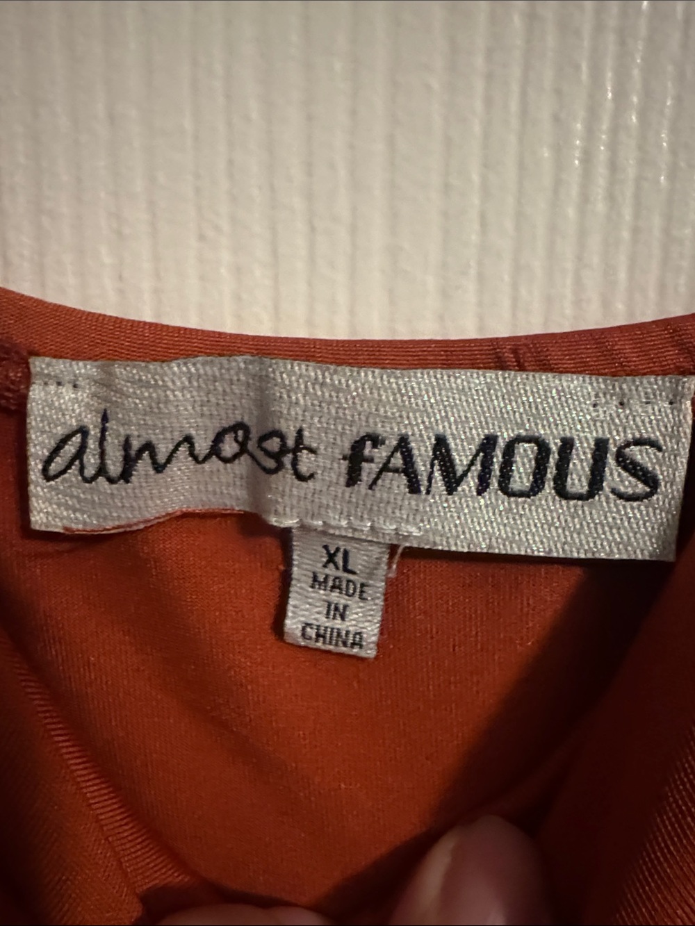 Almost Famous Rust Ruched Slip Dress - Picture 2 of 6